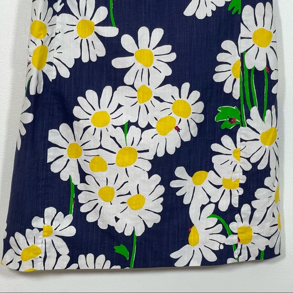 Lilly Pulitzer Ricci Floral Sheath Dress Sleeveless Navy White Sz 2 - Picture 5 of 16